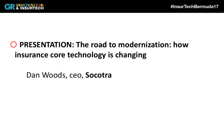 the road to modernization