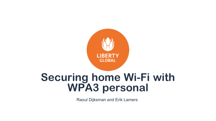 securing home wi fi with wpa3 personal