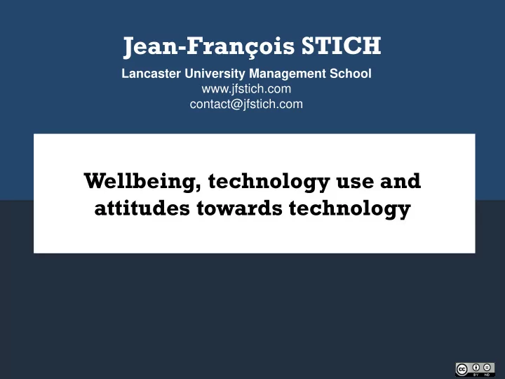 jean fran ois stich
