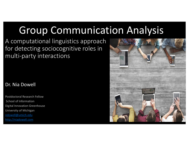 group communication analysis