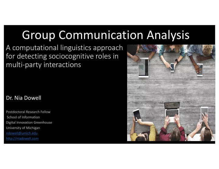 group communication analysis