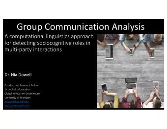 Group Communication Analysis  A computational linguistics approach  for detecting sociocognitive