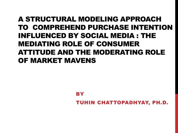 a structural modeling approach