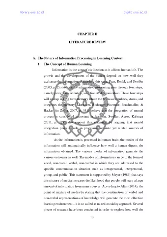 library .uns.ac.id  digilib.uns.ac.id  CHAPTER II  LITERATURE REVIEW A. The Nature of Information
