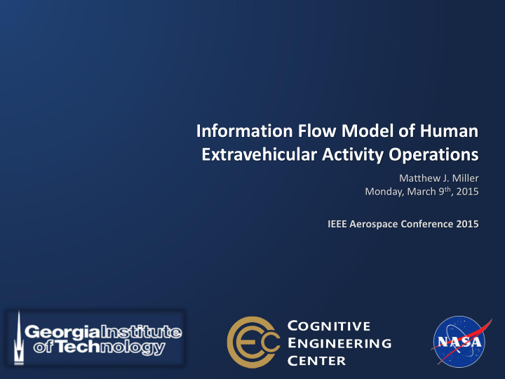information flow model of human extravehicular activity