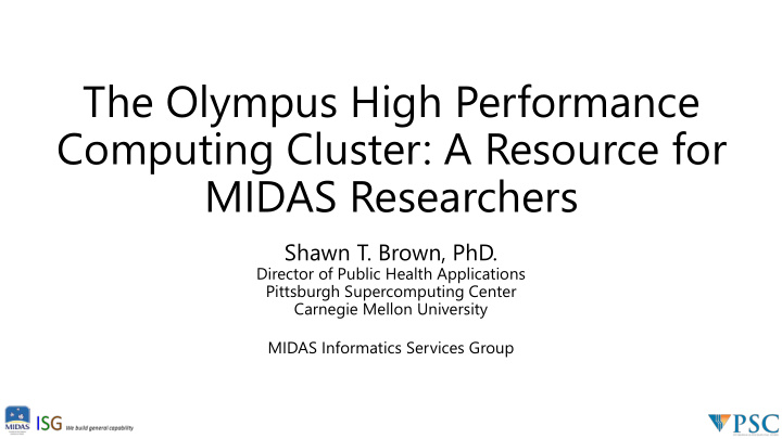 the olympus high performance computing cluster a resource