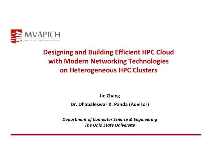 designing and building efficient hpc cloud with modern