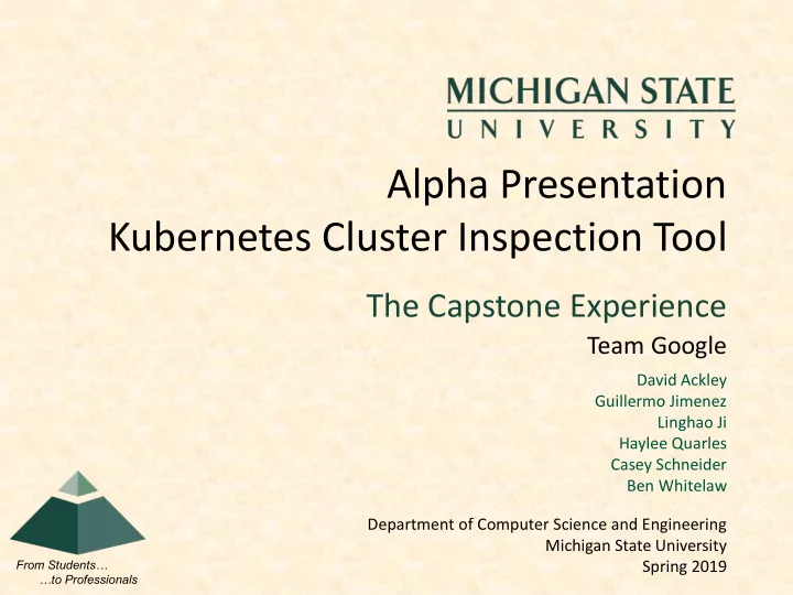 alpha presentation