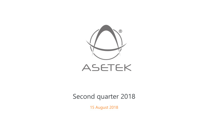 second quarter 2018