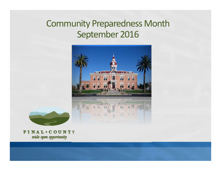 community preparedness month september 2016 compliment