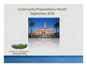Community Preparedness Month September 2016 Compliment National Preparedness Month and Arizona
