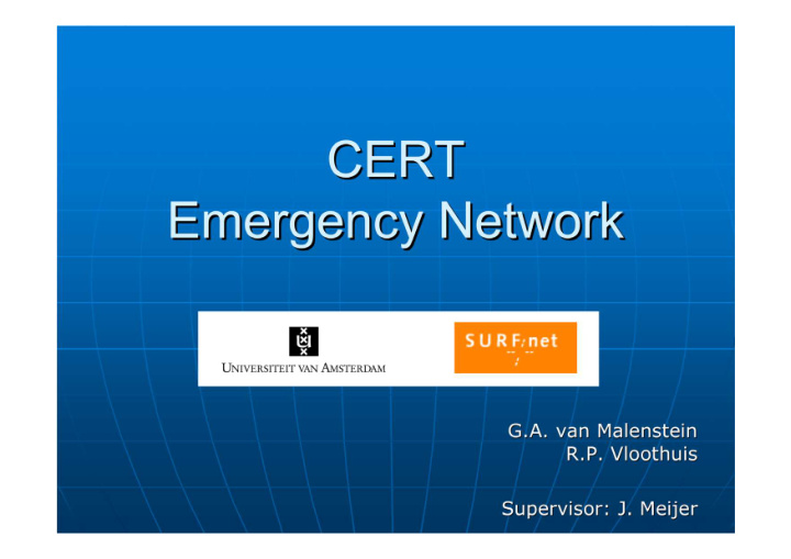 cert cert emergency network emergency network