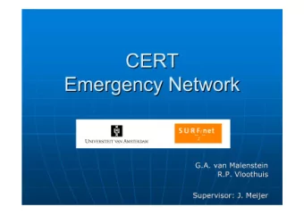 CERT  CERT  Emergency Network  Emergency Network  G.A. van Malenstein  G.A. van Malenstein  R.P.