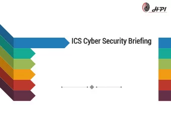 ICS  S Cyber  ber Security  curity Br  Briefing  iefing  About  t Jo  John Ba  Ballen  lenti  tine