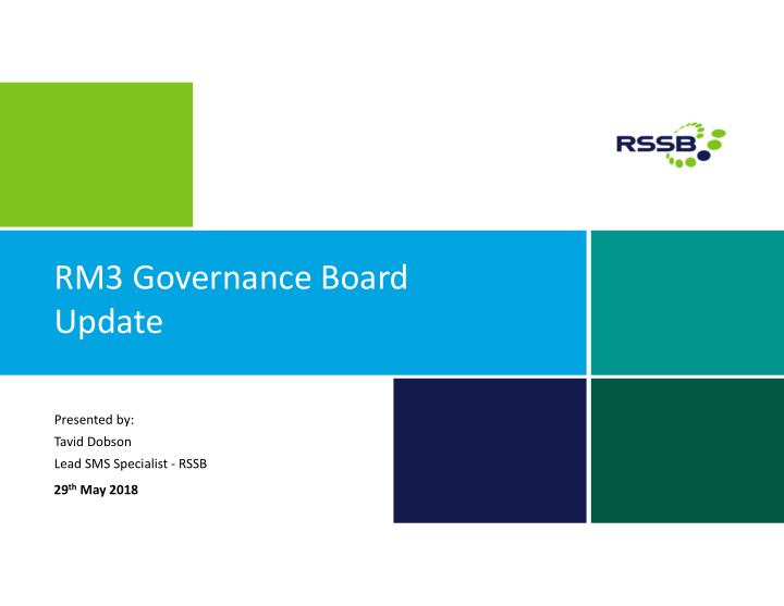 rm3 governance board update