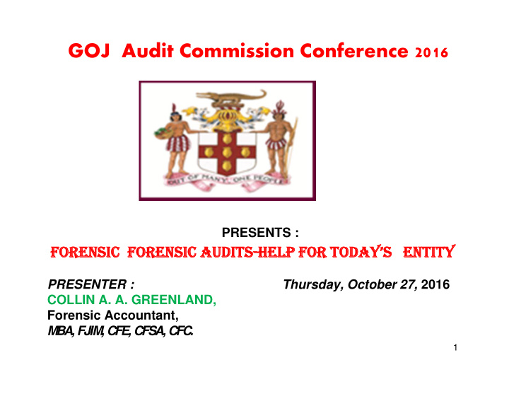 goj audit commission conference 2016