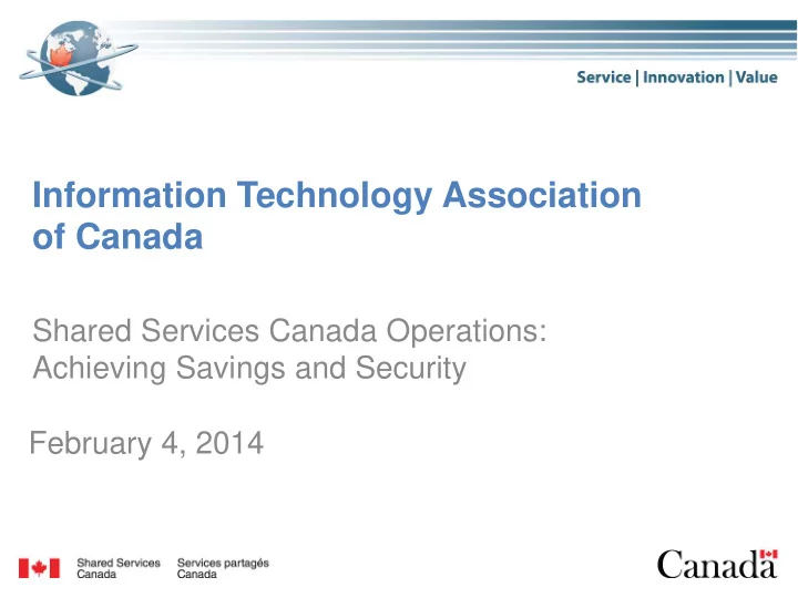 information technology association of canada shared