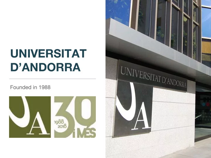 universitat d andorra
