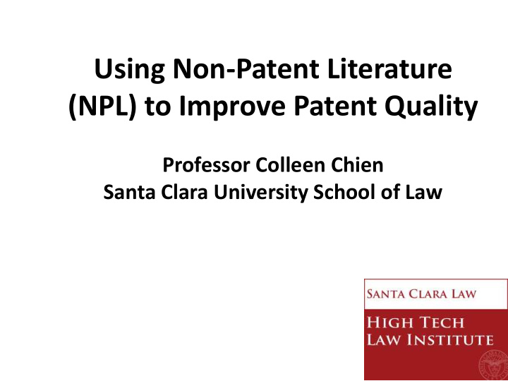 npl to improve patent quality