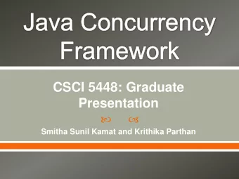 Presentation    Smitha Sunil Kamat and Krithika Parthan  The Java Concurrency framework