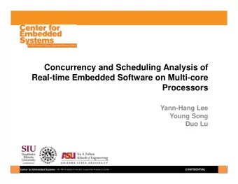 Concurrency and Scheduling Analysis of  Real-time Embedded Software on Multi-core  Processors