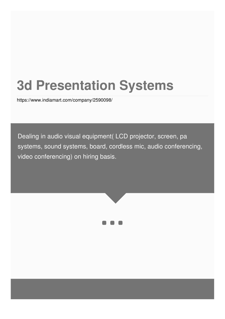 3d presentation systems