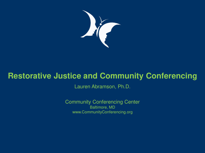 restorative justice and community conferencing