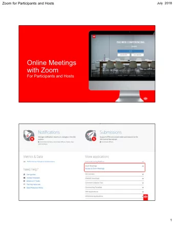 Online Meetings  with Zoom  For Participants and Hosts  1  Zoom for Participants and Hosts  July