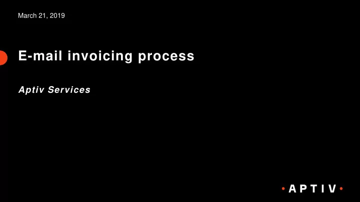 e mail invoicing process