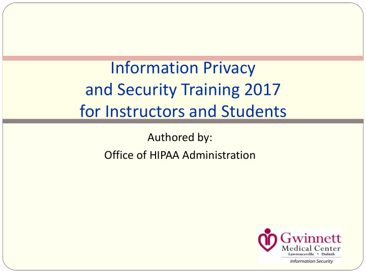 and security training 2017