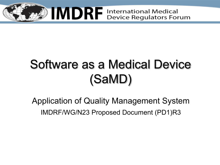 software as a medical device