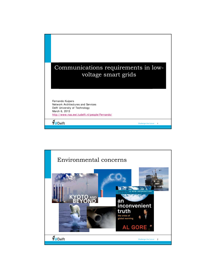 communications requirements in low voltage smart grids