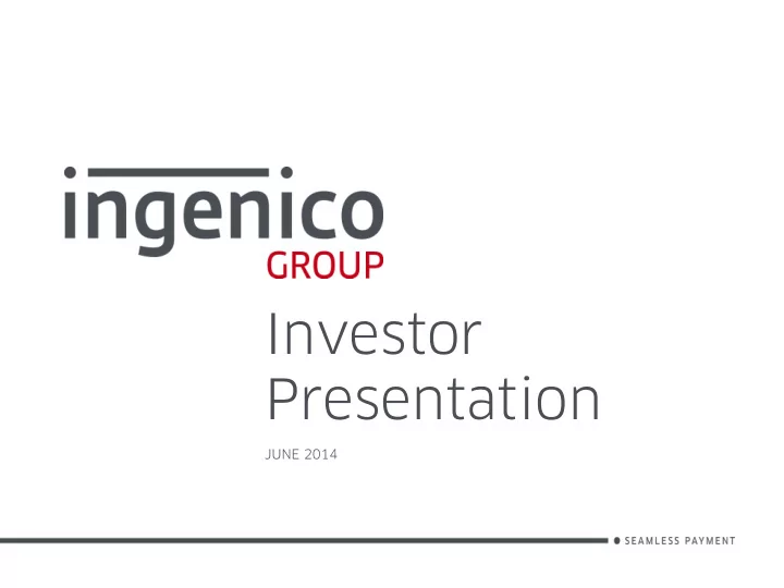 investor presentation