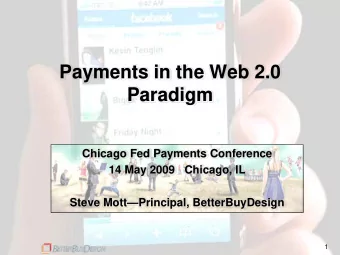Payments in the Web 2.0  Paradigm  Chicago Fed Payments Conference  14 May 2009   Chicago, IL