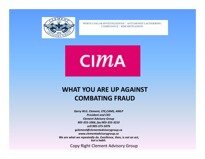 what you are up against combating fraud