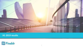 H1 2019 results  1  Disclaimer This presentation has been prepared by Finablr PLC (the