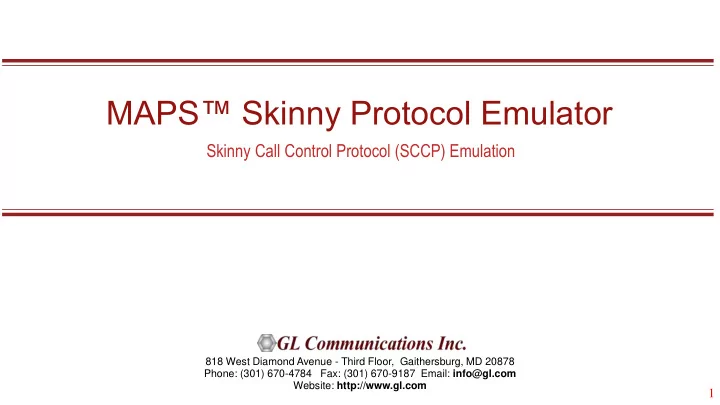 maps skinny protocol emulator