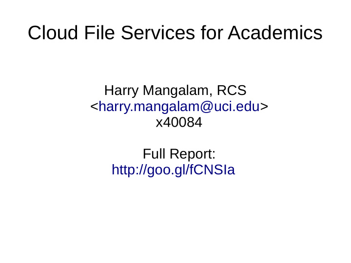 cloud file services for academics