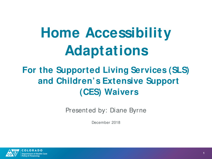 home accessibility adaptations