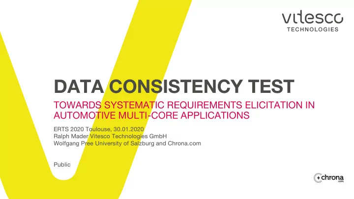 data consistency test