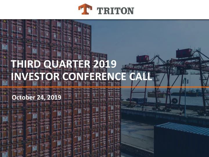 investor conference call