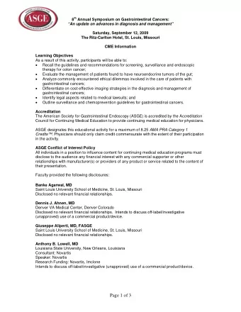 Banke Agarwal, MD  Saint Louis University School of Medicine, St. Louis, Missouri  Disclosed no