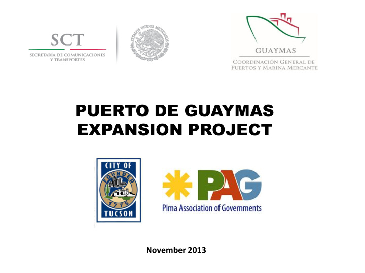 puerto de guaymas expansion project november 2013