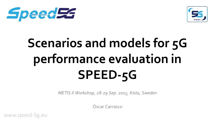 scenarios and models for 5g