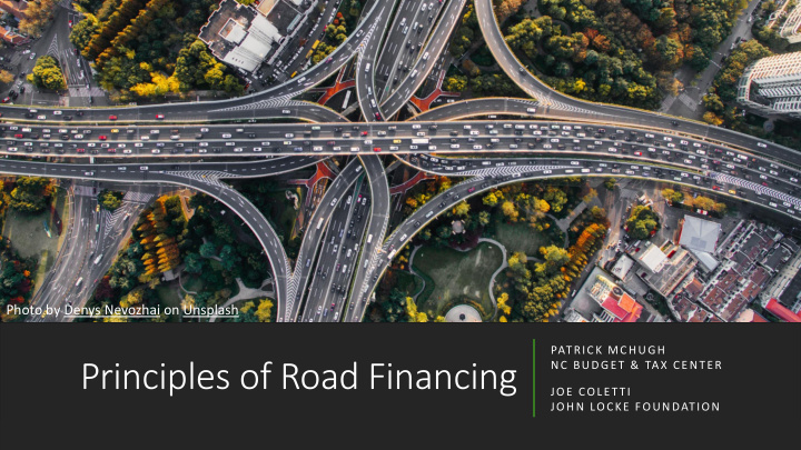 principles of road financing