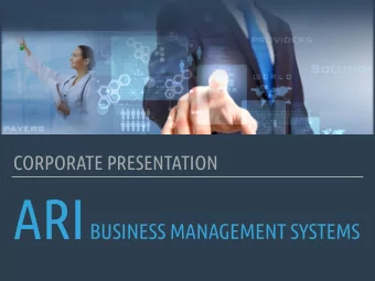 PROFILE  Enterprise Software and Consulting Company  Established in 2008, Istanbul  Large