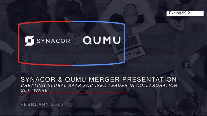 synacor qumu merger presentation