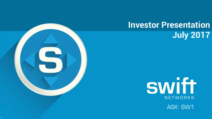 investor presentation