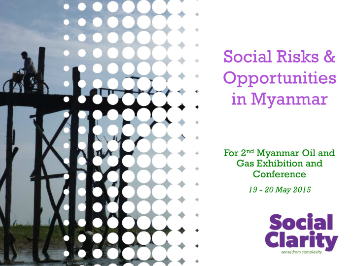 social risks opportunities in myanmar