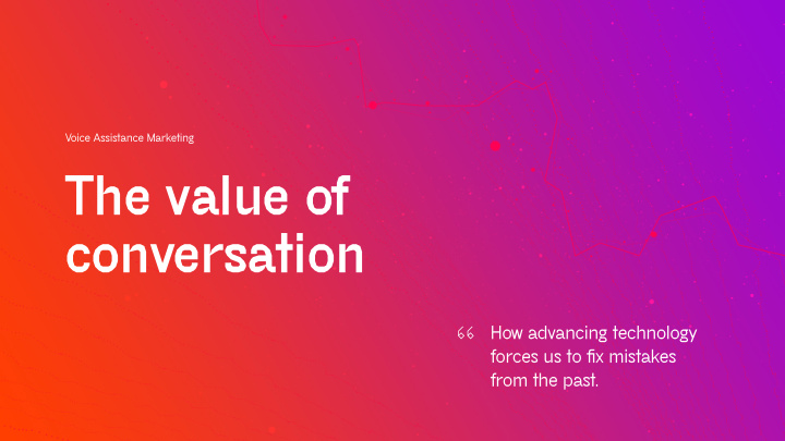 the value of conversation